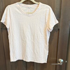 J. Crew Factory Pale Pink Short Sleeve Crewneck Tee